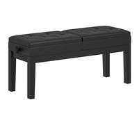 Banc de piano - HOMCOM - réglable en hauteur - tabouret de piano avec rangement - banquette pour clavier capitonné - noir