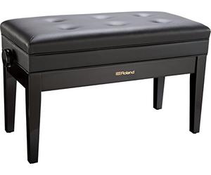 Banc de piano taille Duo Roland finition Ébène poli avec assise plastique - RPB-D400PE