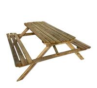 Banc de pique-nique Agad en bois - Très résistant - 6 places - Brun clair - Traité sous pression - 1,7 m