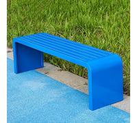 Banc de pique-nique extérieur et intérieur avec cadre en acier résistant aux intempéries - Banc de pique-nique en alliage Art déco - Dos nu - Pour jardin, porche, parc, balcon
