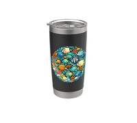 Banc de poissons tropicaux Gobelet isotherme en acier inoxydable double paroi