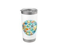 Banc de poissons tropicaux Gobelet isotherme en acier inoxydable double paroi