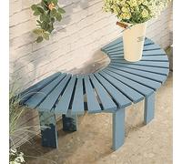Banc de porche d'extérieur en bois massif avec dossier nu, siège rustique en bois massif pour patio, jardin, terrasse et arrière-cour confort