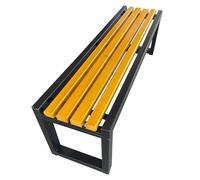 Banc de porche d'extérieur pour 2 à 3 personnes - 150 cm - Noir - Banc de jardin pour pelouse, cour, terrasse - Parfait pour une utilisation en extérieur