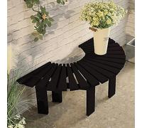 Banc de porche extérieur, dos nu incurvé, design rustique en bois massif, parfait pour patio, jardin, terrasse et sièges d'arrière-cour