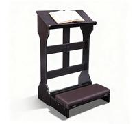 Banc de prière avec Coussin, Prie-Dieu en Bois pour la Maison,Chaise de prière Pliante pour s'agenouiller à l'église - Cadeaux Religieux pour Le culte et la méditation