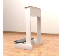 Banc de Prière avec Étagère et Coussin 51 x 42 x 84 cm | Chaire D'église, Prie-Dieu et Tabouret de Méditation pour la Prière et la Réflexion(White)