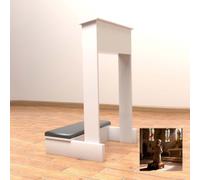 Banc de Prière D'église, Prie-Dieu en Bois avec Coussin | Tabouret de Prière avec Étagère, pour L'église, la Prière à Maison, la Méditation et Recueillement(White)