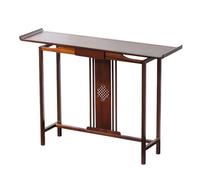 Banc de prière en bois massif, panneau arrière, autel bouddhiste de méditation, table d'entrée compacte pour les pratiques spirituelles