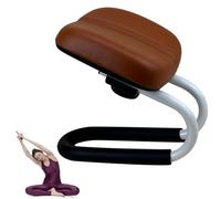 Banc de prière réglable avec cadre en métal - Tabouret ergonomique à genoux pour le soutien de la hanche et la méditation | Conception portable antidérapante studio yoga domicile pratique(Marron)