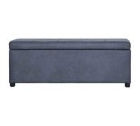 Banc de rangement 116 cm Faux daim Gris | Rembourrage doux, compartiment de rangement interne, pour salon de couloir de salon
