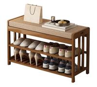 Banc de Rangement à Chaussures 2 en 1 avec Coussin - Meuble à Chaussures élégant pour Couloir, entrée et Salon, Disponible en Tailles 50/60/70/80/90 cm - Design Compact