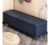 Banc de rangement à chaussures avec coussin et roulettes - Armoire d'entrée/chambre à coucher avec similicuir et grand espace de rangement
