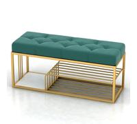 Banc de rangement à chaussures avec coussin, organiseur d'entrée peu encombrant, parfait pour les petits espaces et pour garder votre maison bien rangée