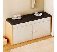 Banc de Rangement à Chaussures avec Portes et assises, Petit Format pour Petits espaces, étagère fermée pour entrée.