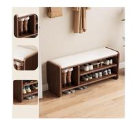 Banc de rangement à chaussures avec siège rembourré - Banc ottoman pour chambre à coucher, couloir, espace de rangement caché, peut supporter jusqu'à 136 kg - Banc d'entrée (A2 80 x 30 cm)
