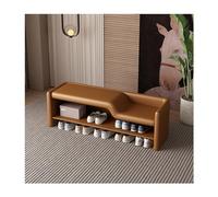 Banc de Rangement à Chaussures d'entrée avec siège rembourré en Cuir, Support pour Parents, sans Installation, à Langer dans l'entrée, Cadre en Bois, pour Chambre à Coucher, Salon (Couleur :