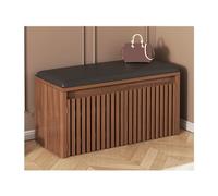 Banc de Rangement à Chaussures en Bois avec siège rembourré, entrée avec, pour entrée, Espace et Coussin rembourré avec, Salon, Organisateur de Rack à 2 Niveaux (Couleur : Marron, Taille : 6