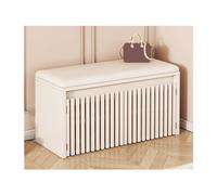 Banc de Rangement à Chaussures en Bois avec siège rembourré, entrée avec, pour entrée, Espace et Coussin rembourré avec, Salon, Organisateur de Rack à 2 Niveaux (Couleur :, Taille : 60 * 3