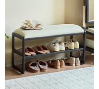 Banc de rangement à chaussures en bois massif 60 cm pour chambre à coucher, salon, couloir, salle de bain - Solution de rangement élégante et fonctionnelle