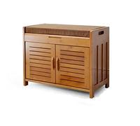 Banc de rangement à chaussures en bois massif avec tabouret à chaussures moderne et simple, casier pour l'organisation et le rangement de chaussures avec tabouret à chaussures disponible en couleur A