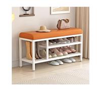 Banc de rangement à chaussures en cuir synthétique et coutures - Organisateur d'entrée - Charge maximale : 150 kg - Idéal pour chambre à coucher et couloir