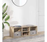 Vidaxl Banc À Chaussures Chêne Sonoma 105x35x35 Cm Aggloméré Multicolore