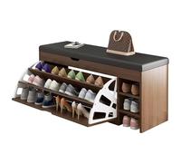 Banc de rangement à chaussures moderne avec étagère cachée à 3 niveaux et siège d'entrée Meuble à chaussures élégant 80 cm Solution d'entrée pour une vie sans encombrement