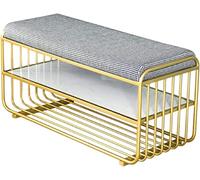 Banc de Rangement à Chaussures Moderne pour entrée, Couloir, Meuble à Chaussures avec Coussin Moelleux, Banc de vestiaire pour Changer de Chaussures, Design Simple, Noir (80 x 40 x 47 cm)