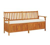 Bois d'Acacia Solide Banc de Rangement de Jardin 120 cm Extérieur vidaXL