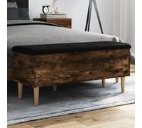Banc de rangement avec coussin Bois d'ingénierie coffre de rangement vidaXL vida