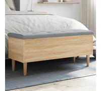 Banc de rangement avec coussin Bois d'ingénierie coffre de rangement vidaXL vida