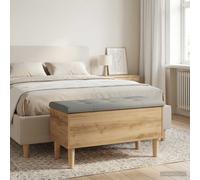 Banc de rangement chêne sonoma 102x42x46 cm bois d ingénierie