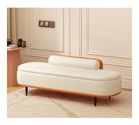 Banc de rangement avec coussin lombaire, tissu gratte-chat, pouf rembourré pour chambre à coucher, salon, entrée
