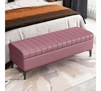 Banc de rangement avec coussin polyvalent pour bout de lit, repose-pieds et organisateur de chaussures, table basse et banc de canapé, décoration d'intérieur élégante