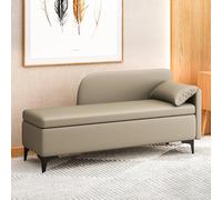 Banc de rangement avec dossier - Coussin éponge haute résilience pour la fin du lit, solution de rangement confortable et élégante