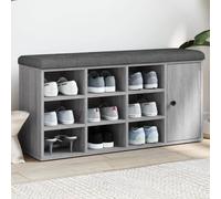 Banc de rangement avec étagère avec stockage Bois d'ingénierie moderne vidaXL vi