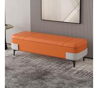 Banc de Rangement avec Grand Coffre de Stockage, Pouf de Bout de Lit en Tissu Technique, Banquette d'Entrée Moderne, Support de Sécurité, Cadre en Bois Robuste(C,180cm/70.8in)