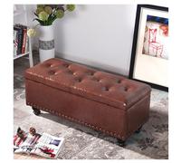 Banc de rangement avec siège, banc de rangement rembourré pour bout de lit, boîte de rangement d'entrée de grande capacité