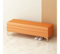 Banc de rangement avec siège pour chambre à coucher, tabouret de coiffeuse, tabouret de chevet ottoman, coffre de rangement en bois, banc d'entrée, tabourets bas - Parfait pour la décoration de la