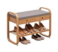 Banc de rangement avec tiroirs - Étagère à chaussures en bois pour entrée, couloir, chambre, salle à manger, salon, solution de mobilier multifonction