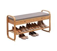 Banc de rangement avec tiroirs - Étagère à chaussures en bois pour entrée, couloir, chambre, salle à manger, salon, solution de mobilier multifonction