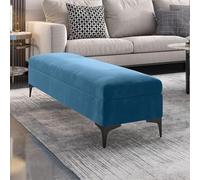 Banc De Rangement, Banc D'extrémité De Lit Avec Siège Rembourré, Repose-pieds D'entrée, Banc à Chaussures Avec Fonction De Rangement, Adapté Aux Entrées Et Aux Cham Light Blue 120x40x43cm(47x16x17in)