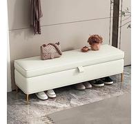Banc de Rangement, Banc Ottoman de Rangement en Simili Cuir, Banc d'extrémité de lit de qualité supérieure avec Rangement, Banc rembourré Moderne, Banc à Chaussures, Banc de Chambre à Couche