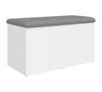 Banc de rangement blanc 82x42x45 cm bois d ingénierie