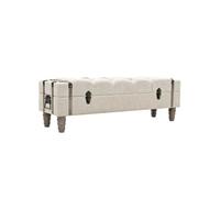 vidaXL Banc de rangement en bois massif et acier 111 x 34 x 37 cm Multicolore