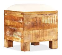 Banc De Rangement Bois Massif Recyclé 40 X 40 X 45 Cm - Vidaxl Marron