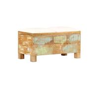 Banc De Rangement Bois Massif Recyclé 80 X 40 X 40 Cm - Vidaxl Marron