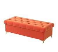 Banc de rangement capitonné avec compartiment caché, siège rembourré confortable pour plus de place et organisation dans la chambre ou le salon
