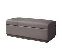 Banc de rangement capitonné avec espace de rangement pour chambre à coucher, salon, chambre à coucher, café, gris, 150 x 40 cm